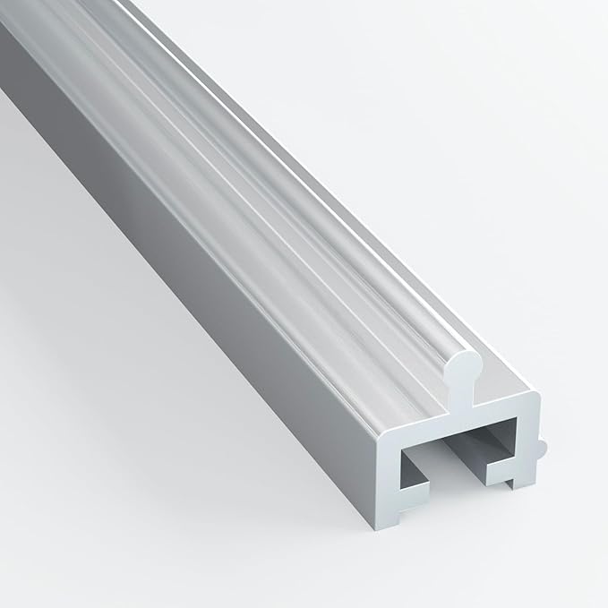 Aluminium Sliding Screen Door Track, Sliding Door Bottom Track, Sliding Door Track Replacement, Screen Door Track Repair, Terrace Screen Door Guide- Silvery Aluminium Alloy 100 Inch