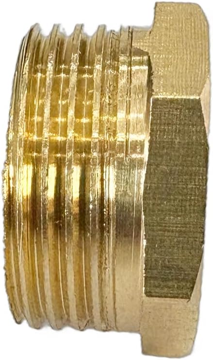 3/4" NPT Male x 1/4" NPT Female Brass Reducer Hex Bushing Threaded Pipe Fitting Reducing Adapter Pack of 2