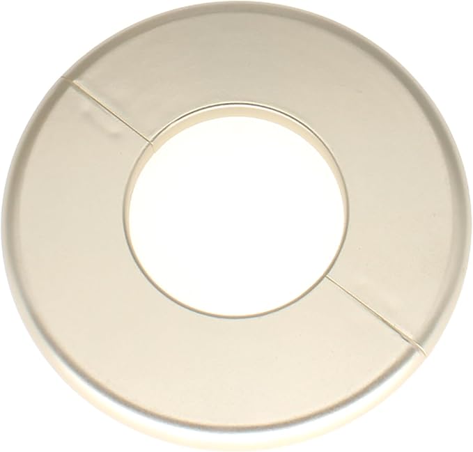 FDXGYH 2 Pcs 1.0 Inch ABS Wall Split Flange Self-Adhesive tape Round Escutcheon Plate Cover for Water Pipe Faucet Decoration Accessories [Gold]