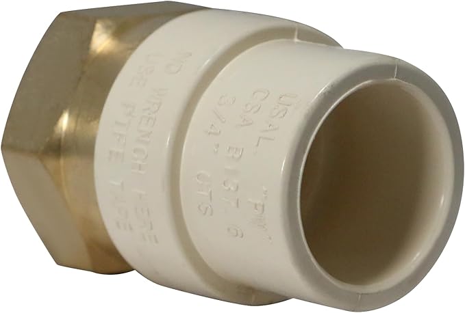 XFITTING CPVC Transition Coupling, 3/4 inch CPVC x 3/4 inch FNPT, Pack of 10