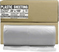Aluf Plastics Clear All Purpose Poly Sheeting, Extra Strong, 4 mil, 20' x 100' for Painting & Furniture (1 Pallet of 25 Pack)
