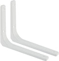 SAYAYO L Bracket 12 Inch, Heavy Duty Metal Wall Brackets Joint Angle Bracket Floating Shelf Support DIY Shelving Brackets White, 2 PCS