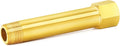 ChillWaves Brass Pipe Fitting, Long Nipple Pipe 1" NPT Male x 1" NPT Female Thread 4" Length(100MM)(1-PACK)