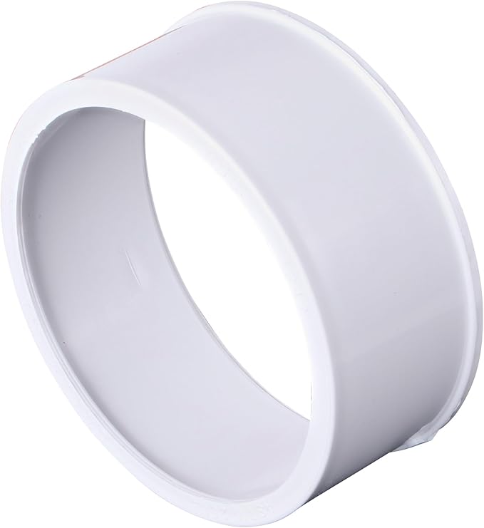 NDS 2P42 PVC Adapter Bushing, 4-Inch, for DWV/SCH40 Spt X S&D Hub Connections, for Use with 4-Inch DWV/SCH40 and Sewer and Drain Pipe, White