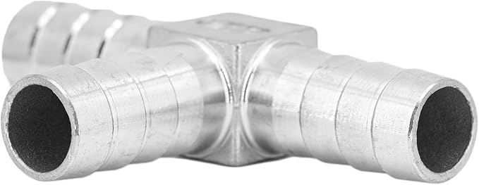 Stainless Steel 5/8" Hose Barb Tee 3 Way T Shaped Barbed Co2 Splitter Fitting