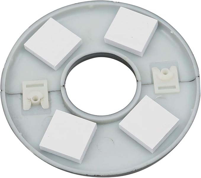 2 Pcs Wall Split Flange, ABS Round Self-Adhesive Escutcheon Plate Buckles Design for 1.3"/33mm,Black