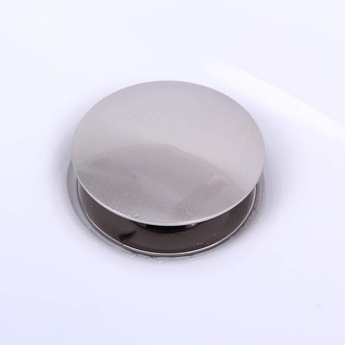 Bathroom Faucet Vessel Vanity Sink Pop Up Drain Stopper with Overflow, Brushed Nickel D500031BN