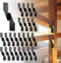 25 Pack Hurricane Ties for Rafters,Hurricane Straps Brackets with Strong Black Powder-Coated,Trusses/Rafters Ties,Rafter Hanger, H2.5A Right Tie 18-Gauge Extruded Steel Black