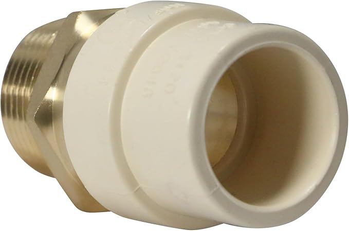 XFITTING CPVC Transition Coupling, 3/4 inch CPVC x 3/4 inch MNPT, Pack of 10