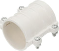 PATIKIL 2 Inch Water Pipe Repair Clamp PVC Leak Sealer for OD 50mm PE/PPR/Pipes and Plumbing (Length 2.7 Inch), White