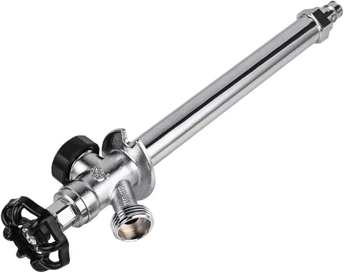 EFIELD 10-inch Anti-Siphon Frost Free Sillcock, 1/2 inch Pex-A Expansion Connection X 3/4 inch Hose Bibb, Chrome Plated Brass Body-10 Inch Length,(SILLCOCK015)