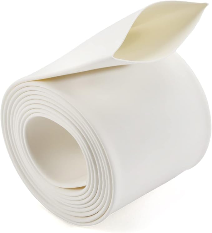 Chanzon 2:1 Ratio 45/64" (18mm) Heat Shrink Tubing 3.3Ft Roll (1M Total Length) White Polyolefin Sleeving Wrap Shrinking 2 to 1 1pcs