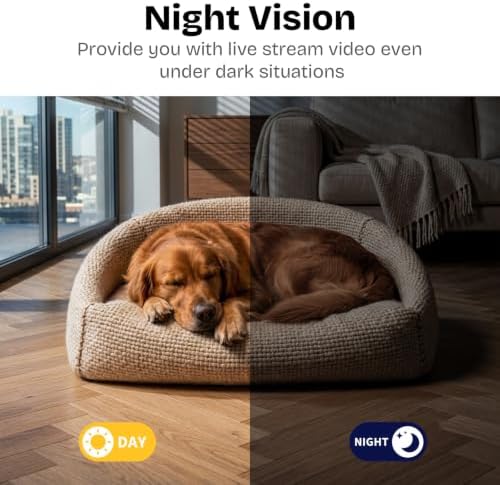 1080P HD Wireless WiFi Smoke Detector Camera for Home Security with App Control, Motion Detection, Night Vision & Loop Recording for Office/Shop/Pet, User-Friendly