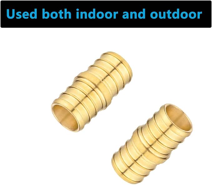 (20 Pack) Lidertik PEX Fittings 3/4 inch Straight Coupling Connector, 3/4" PEX F1807 to 3/4" PEX F1807 Crimp Pipe Fitting Brass