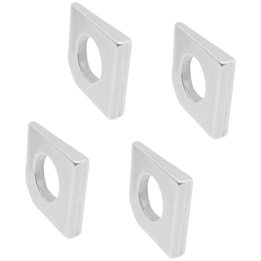 4PCS Heavy Duty Missing Angle Washer 304 Stainless Steel M8 Square Beveled Washers Suitable for Slot Section