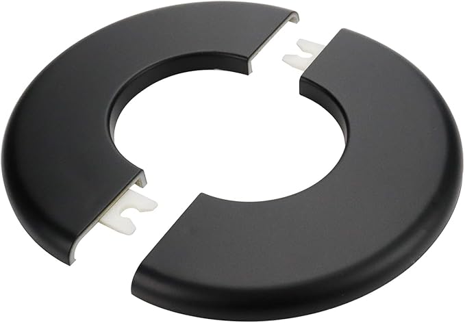 2 Pcs Wall Split Flange, ABS Round Self-Adhesive Escutcheon Plate Buckles Design for 2"/51mm Diameter Pipe