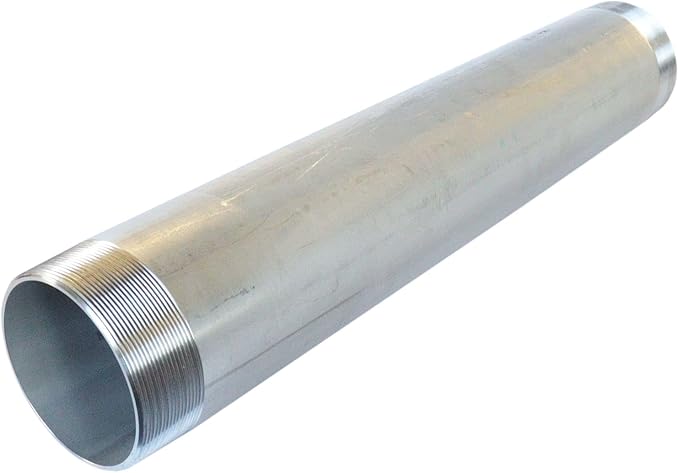 1" x 72" 304 Stainless Steel Schedule 80 S80 Nipple Threaded Both Ends TBE Seamless