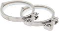 QiiMii 2 Pcs Heavy Duty Single Pin Tri Clamps Ferrule TC 4 Inch Stainless Steel 304 with Silicone Gasket