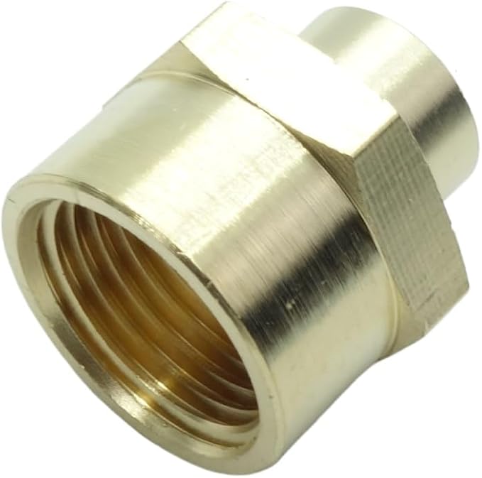 5 Pcs Brass Pipe Fitting Reducing Coupling, FNPT to FNPT Reducer Adapter, 1/2" x 1/4" NPT Female