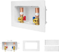 50-PACK GUOFIS Washing Machine Outlet Box with Center Drain,PEX Laundry Washer Box with Copper Water Hammer Arrestor (1/2"CPVC Connection Inlet X 3/4"MHT Outlet)