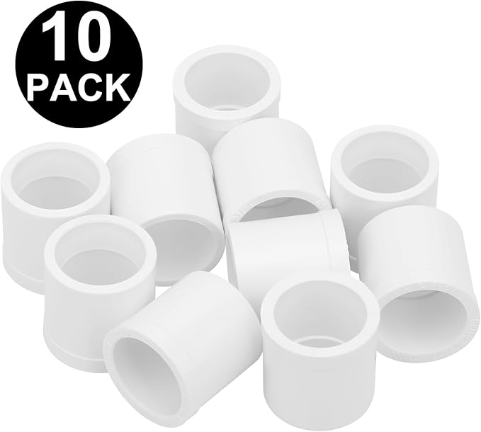 10Pack 3/4"x 1/2" PVC DWV Reducing Bush Adapter Pipe Fitting SCH40 PVC Reducer Bushing (Socket x Socket) PVC Pipe Reducing Bushing Fitting for Home Sewer Plumbing