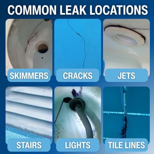 Leakmaster Pool Leak Detection Kit – 8 oz Blue Dye with Reusable Syringe – High-Visibility Leak Finder for Pools, Hot Tubs & Spas – 40+ Refills– Professional Water Tracing Tool (2 Pack)