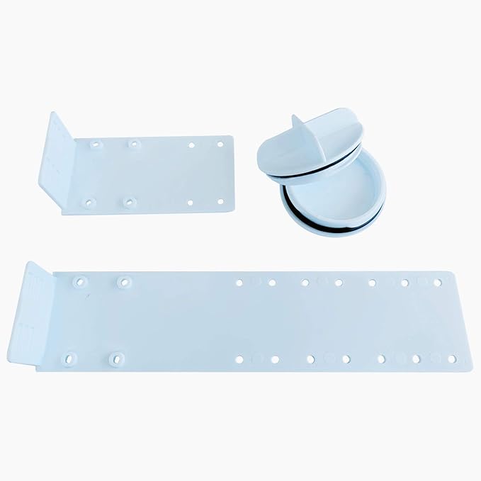 EFIELD Washing Machine Outlet Box with Center Drain, 1/2 inch x 3/4 inch MHT (1/2"-Inch Sweat Connection MIP), White,(WM001)