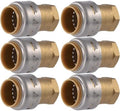 SharkBite Max 3/4 x 1/2 Inch FNPT Reducing Adapter, Pack of 6, Push-to-Connect Brass Plumbing Fitting, UR092