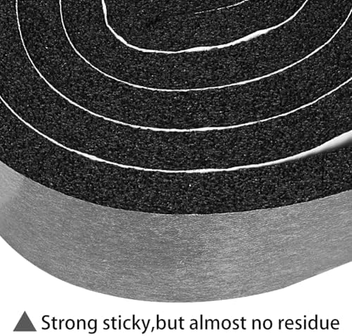 2 Rolls 1 Inch W 3/8 Inch T Weather Stripping Air Conditioner Open Cell Foam Seal Tape, Window Insulation High Resilience Seal Strip for Doors Window,Total 16FT