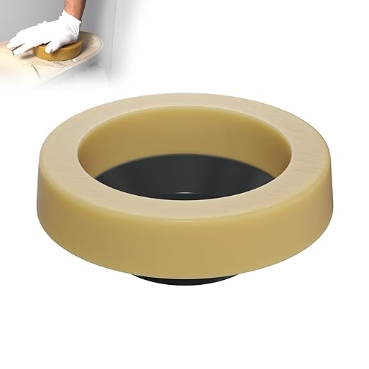 Hibbent Toilet Wax Ring, Thick Toilet Bowl Wax Ring Gasket for Toilet Bowl, Polyethylene Flange- Gas, Odor and Watertight Seal, Fits 3-inch and 4-inch Waste Line