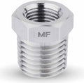 MAACFLOW Stainless Steel 1/4" Male NPT to 1/8" Female NPT Adapter Reducer Hex Bushing (Thread OD 0.52" - ID 0.34") (Pack of 1)