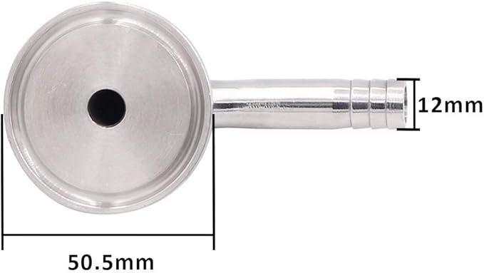 DERNORD Sanitary Hose Barb Pipe Fitting 1.5" Tri Clamp (50.5MM Ferrule) 90 Degree Elbow (Tube OD: 1/2"/12MM (1.5 Tri-clamp))