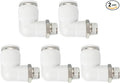 PATIKIL Push to Connect Fitting, 2 Pack Pneumatic Air Elbow Quick Connector 1/4"PT Male Thread x 12mm Tube 90 Degree Connect Tubing Elbow Air Tube Fitting Pneumatic Quick Adapter, White
