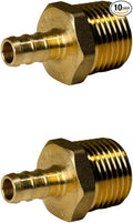 XFITTING 3/8 inch Pex x 1/2 inch Male NPT Adapter, 24-4-8=10X, 10 Pieces
