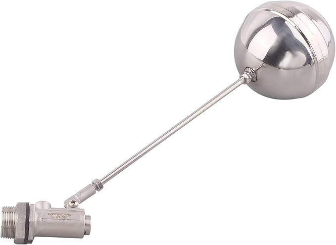 Stainless Steel Float Ball Valves - 3/4” NPT Male Thread Flow Control Float Sensor Valve Automatic Water Level Control Float For Tank Pond Water Tower