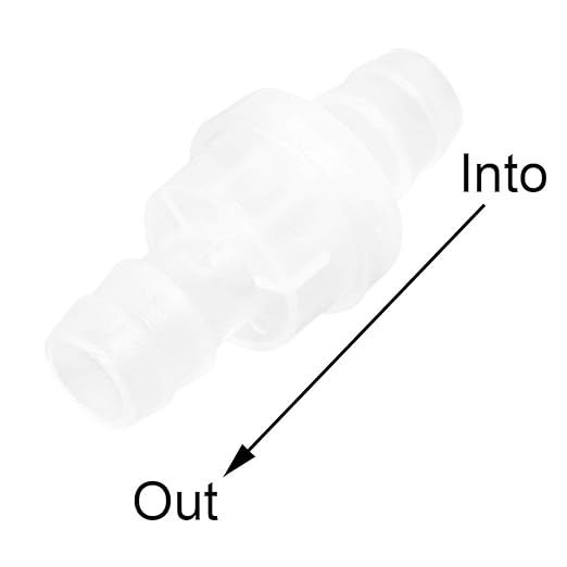 JoyTube 5 Packs Check Valve 3/8” (10MM) One-Way PVDF Plastic Hose Barb for Liquid Air