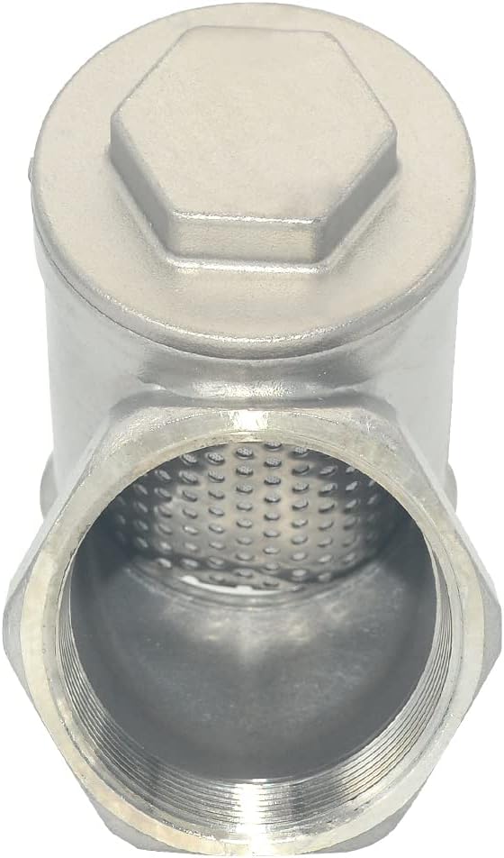 Strainer Mesh Filter Valve,800WOG Y-Spring NPT Female Check Valve,Stainless Steel SS316 CF8M (1-1/2")