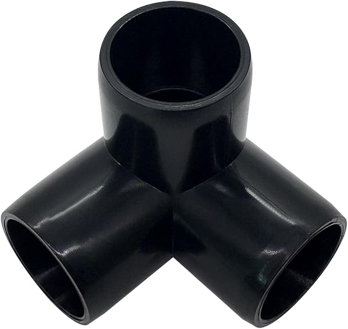 3/4“ Tee PVC Fitting 3 Way Elbow Connector, Furniture Grade 90 Degree Elbow Side Outlet, PVC Corner Fittings for Building Furniture Greenhouse Shed Pipe Fittings Tent Connection (Pack of 8)