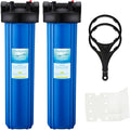Geekpure 20 Inch Whole House Water Filter Housing-1"NPT Bras Port -Fit 4.5"x 20" Filter (2)