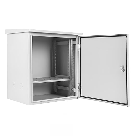 Electrical Junction Box IP55 Waterproof Metal Galvanized Electrical Enclosure Wall/Pole Mounted for Electrical Services and Battery Accessories
