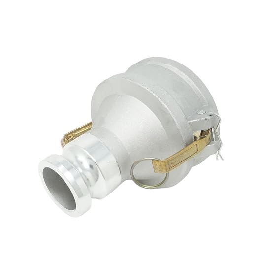 Gloxco Aluminum Type DA Cam and Groove Hose Fitting, Reducer, 4" Female Camlock x 2" Male Camlock (CAM-4020-DA-AL)