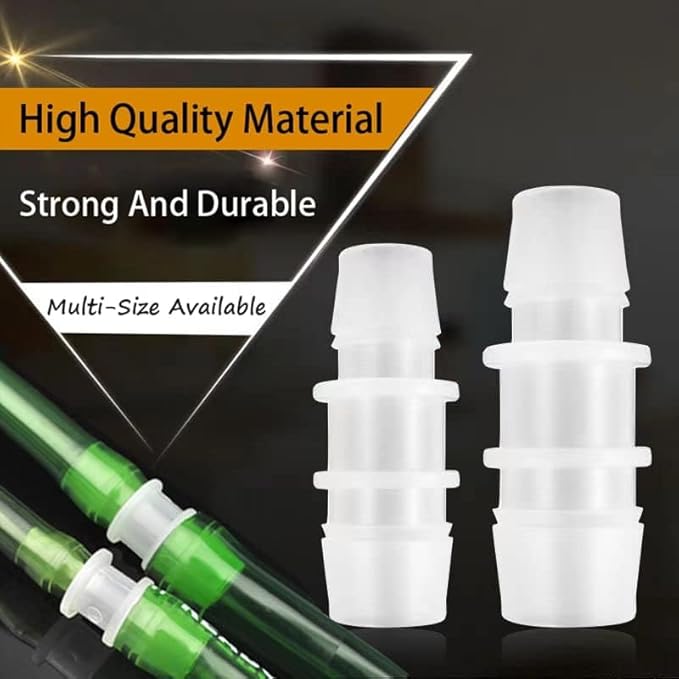 66Pcs Plastic Hose Barb Reducing Fittings Assortment, 10 Sizes of Barbed Reducer Hose Pipe Fitting Connector Adapter Union Splicer Joint for Air Gas Water Liquid Fuel Line Catheter Tube Pump Adapters