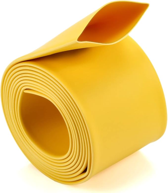 Chanzon 3:1 Ratio 1-1/2" (39mm) Heat Shrink Tubing - Marine Grade Waterproof Adhesive Lined - 4Ft Roll (1.22M Total Length) Yellow Polyolefin Sleeving Wrap Shrinking 3 to 1 Ratio 1pcs