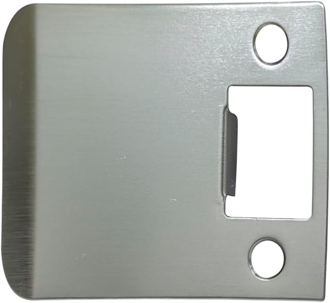 QCAA Solid Brass Extended Lip Strike, 3''X2-1/4", Satin Nickel, 1 Pack, Made in Taiwan