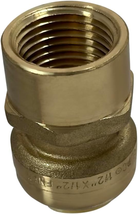 XFITTING Push Fit 1/2 Inch x 1/2 Inch Female Adapter, 27-3-7=10XX, 10 Pieces