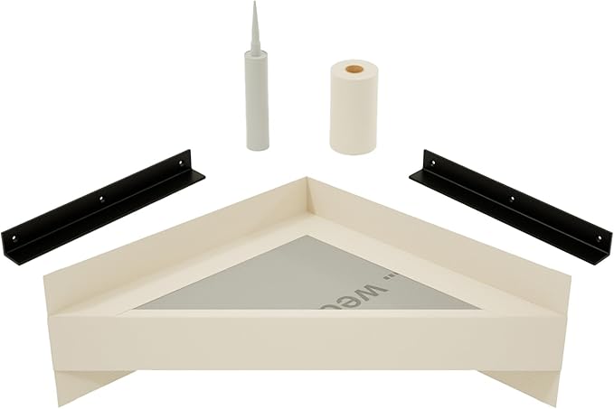 The Original Granite Bracket -The Original (24x24) Floating Corner Shower Bench Kit with Wedi-Transform Your Shower with Style. Shower Remodel, Shower Bench, DIY Shower Benches,