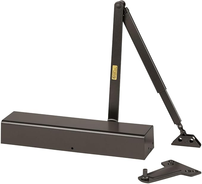 Dynasty Hardware Door Closer, Grade 1 Heavy Duty Commercial Hydraulic Closer, Self-Closing, Adjustable Spring Size 1-6, ADA Compliant, Surface Mount, Duronotic Bronze, Series 8500