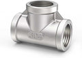 ChillWaves 304 Stainless Steel Pipe Fitting, Tee 2" x 2" x 2" NPT Female Thread Adapter(1-PACK)