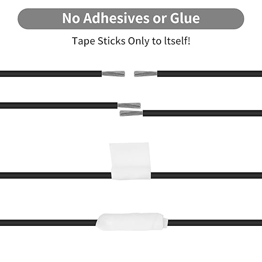 Self Fusing Silicone Tape Waterproof, Rescue Tape, 1" x 36 Feet White, Self Amalgamating Tape, Silicone Rubber for Sealing Pipes, Hose Repair, Outdoor Coax and Electrical Cables