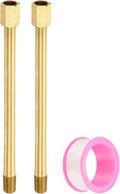 PATIKIL 1/8" g Male x 1/8" g Female Brass Pipe Fitting, Nipple Brass Fitting Extension Pipe Fittings Adapter Connection with Tape 6 Inch / 150mm Length